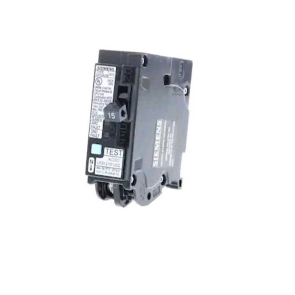 Siemens ‎Q115DF AC 15A AFCI Breaker - Black Dual Circuit Breakers
